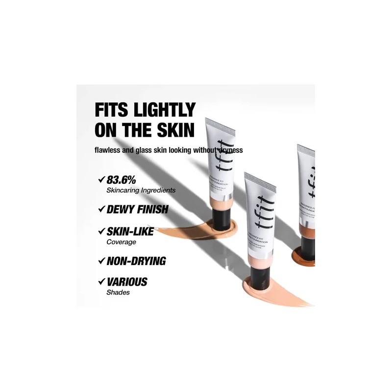 Tfit Radiance Fit Serum Foundation Variantes Glow Saludable W10 Cocoa