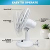 EZ-CHILL 16” Oscillating Table Fan with Adjustable Tilt, Convenient Push