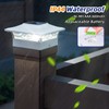 APONUO Solar Post Cap Lights,12 Pack 2-Modes Bright 4x4 Post