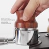 Coffee Distributor Stainless Steel Rosewood Coffee Tamper Leveler for Coffee