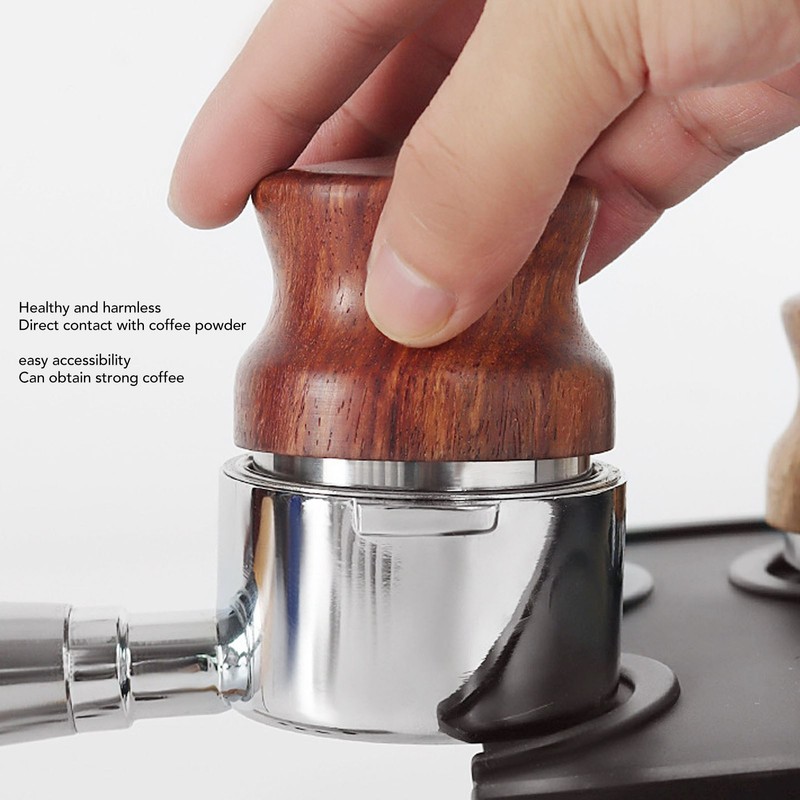 Coffee Distributor Stainless Steel Rosewood Coffee Tamper Leveler for Coffee