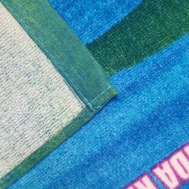 Florida Beach Blanket 54 x 68 inch Beach Towel 100% Cotton Family Size (Florida Attractions Map, One Towel)