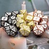 Haxtec Metal DND Dice Set Copper/Rosegold White D&D Polyhedral Dice
