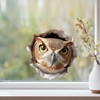 Owl Hole Wall Decal – 3D Forest Bird Sticker –