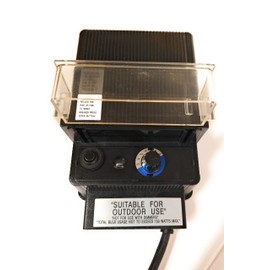 150W Watt 120V Volt AC to 12V Volt LED & Halogen - Low Voltage Landscape Lighting Indoor/Outdoor Weatherproof Transformer Electric Power Pack with Photocell Sensor - Black Case