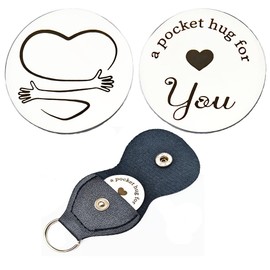 RFTWXHPN Pocket Hugs Token Keychain Gift for Mom Boyfriend A Pocket Hug for You Hug Tokens Keepsake for Wife Dad Christmas Birthday Gifts for Husband Daughter Pocket Hug Tokens Coins