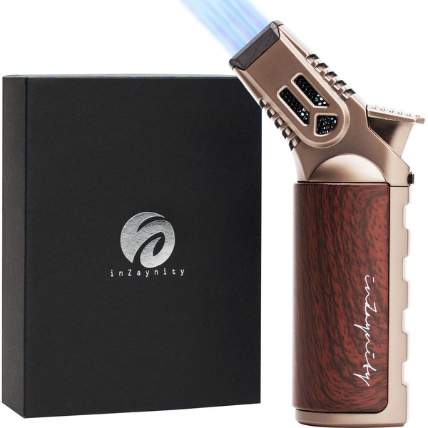 Quad Torch Lighter - Handheld Blow Torch for Cooking, Soldering,