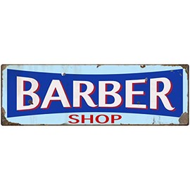 Barber Shop Entrance Wall Decal Distressed 24 x 8 Vintage Style