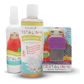 Kit Elimina Piojos, Shampoo, Lendrera, Repelente, Testalin-k                                                                                          