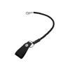 GARGOYLE BELLS Genuine Leather Braided Pants Keychain, Biker Wallet Chain