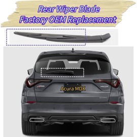 Rear Wiper Blade for Acura MDX 2022-2025 2023 2024| Exact Fit Base SH-AWD Type S Models | OEM Replacement Rear Back Windshield Wiper Blade