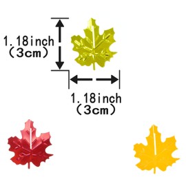 Fall Party Table Scatter Confetti - Thanksgiving Day Maple Leaves Foil Metallic Sequins Confetti Autumn Party Sprinkles Confetti Decorations, 60g