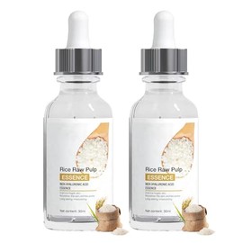 LAIKME Suero De Arroz Facial, 2 Unidades De Suero De Pulpa Cruda De Arroz, Con Ácido Hialurónico, Hidratación Profunda, Nutrición, Reducción De Poros,