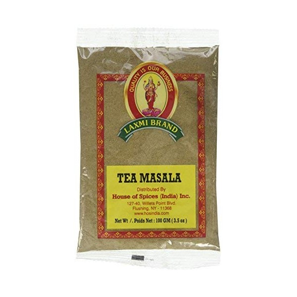 Laxmi Natural Tea Masala - Traditional Indian Tea Masala - 3.5oz (100g)-SET OF 4