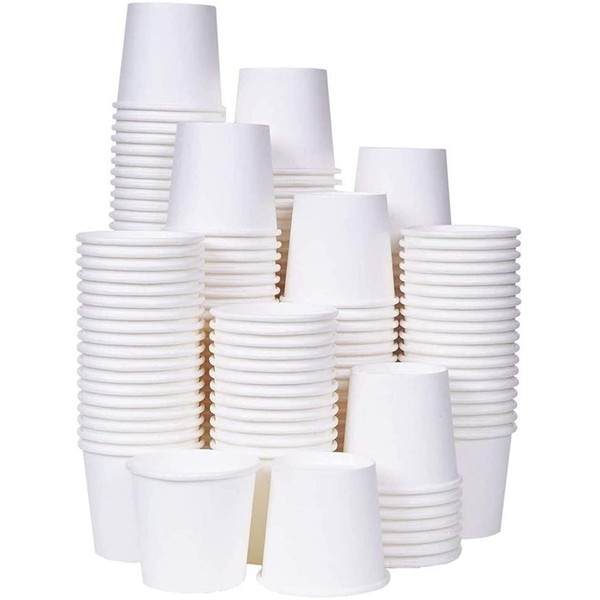 TashiBox 3 oz white paper bath cups, 200 count