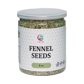 Fennel Seeds 8oz, 100% Pure & Natural Whole Fennel, Premium Quality Spice for Cooking & Tea, Fresh & Aromatic - By Yogi’s Gift®
