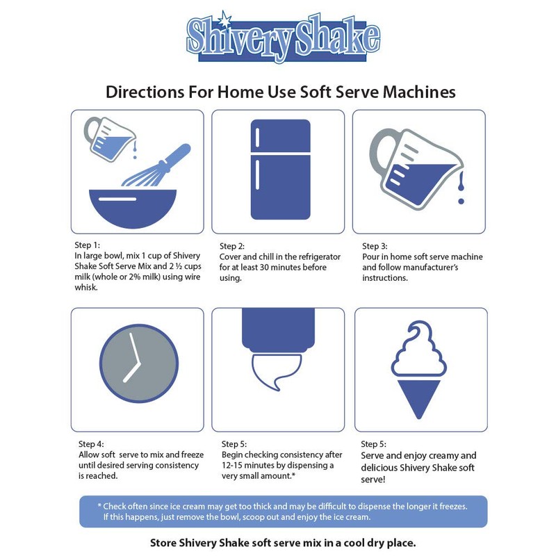 Shivery Shake Soft Serve Ice Cream Mix, 3 x 3.2