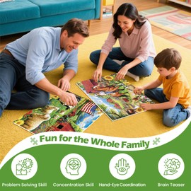 2 Pack 500 Pieces Puzzle for Adults, US Country Life Farm Puzzle for Adults Kids Seniors, Horse Cow Tractor Flower Jigsaw Puzzles 500 Pieces, Colorful Challenging Puzzles Family Game Gift 20.5 * 15