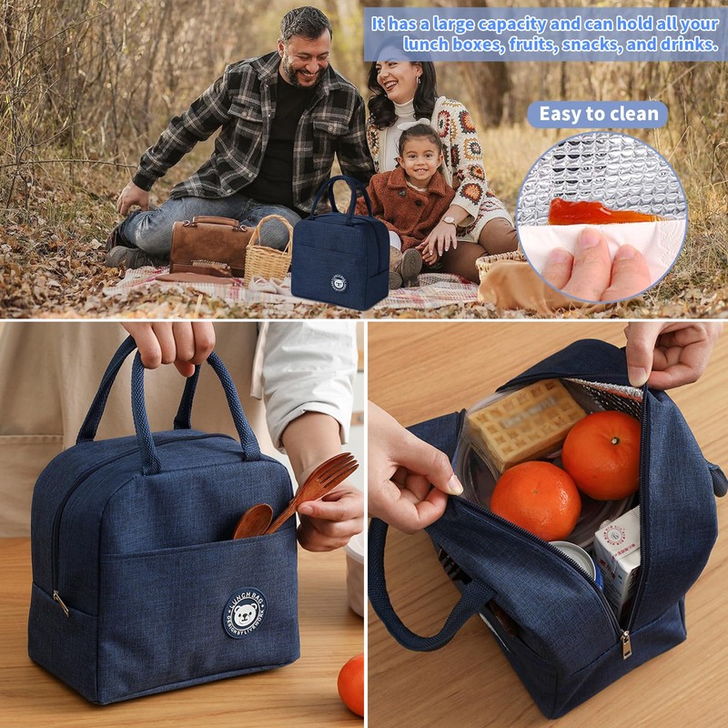 Lunch Bag Waterproof Insulated Lunch Tote Reusable Cooler Lunch Box