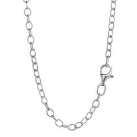 NKlaus Necklace 3.0 mm wide anchor chain round 925 silver necklace women's silver chain, Sterling Silver