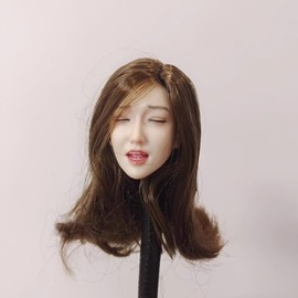 TOYBARJAPAN Toy Hobby 1/6 Scale Action Figure, Fits TBLeague, Pearl, White Skin, Ocular Expression, Brown Long Hair, Asian Beauty Female Head (Body and Clothes Not Included)