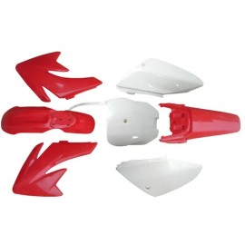 Unbranded Red Plastic Fender Fairing Kits & Fuel Tank & Seat & Bolts for CRF70F Apollo SSR