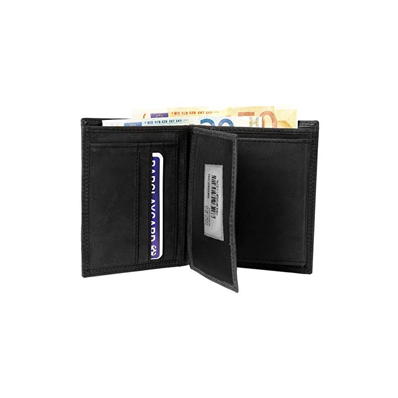 LEONARDO VERRELLI 3000205 Men's Genuine Leather Wallet Suede 9 x