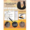 Caliee Black Tape in Hair Extensions Human Hair 20 Inch