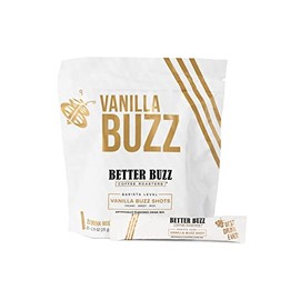 Better Buzz Vanilla Coffee Creamer Shots (Vanilla Buzz) 20ct. Vanilla Powder Coffee Creamer Singles Drink Mix, Instant Vanilla Creamer Stick Packs for Vanilla Latte Flavored Coffee Experience