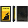 ReqiHome 4 Packs,Theatre bill Frame with Real Glass,Black Theatre Frame,Holds