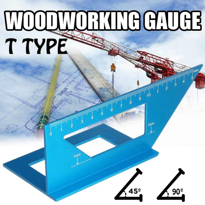 Aluminum Alloy Saddle Layout Square 3D Mitre Angle 45/90 Degree
