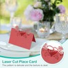 PATIKIL 50Pcs Wedding Place Cards, Laser Cut Rose Love Heart