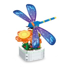 NBFBA Building Blocks Set, 214 Clamping Blocks, Mini Butterflies and Flowers, Potted Plant, Building Blocks Set, Home Decoration, Educational Toy, Birthday Gifts for Children/Adult/Teens (Children