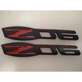 505HP Matte Black C6 Z06 505 HP Emblem Fender Badge -2Pc