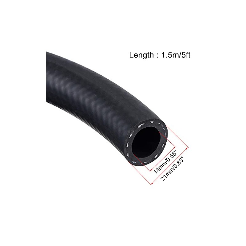 sourcing map 14mm(9/16") ID Fuel Line Hose, 21mm(13/16") OD 5ft