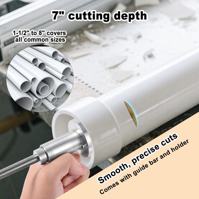 PVC Pipe Inside Cutter with Diamond Grit Wheel & Handle,