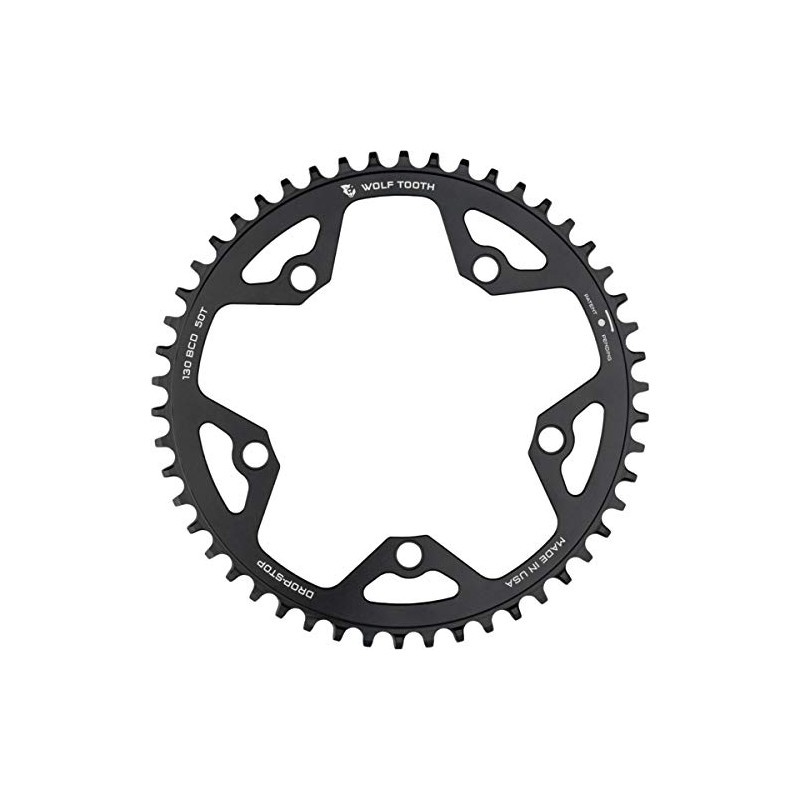 ウルフトゥース(Wolf Tooth) 130 BCD 5 Bolt Chainring 52T compatible with