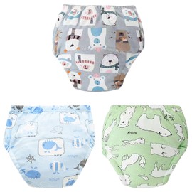 Peekaa Potty Training Underwear, Peekaa Training Underwear, Peeka Training Underwear, for Boys and Girls (3PCS D,Large)