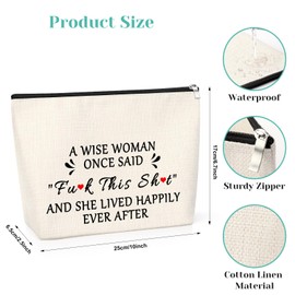 Sister Birthday Gift Cosmetic Bag Sister Inspirational Gift Friendship Gifts for Women Makeup Pouch Inspirational Gift for Bestie Makeup Bag Cheer Up Gift for Friend Birthday Gift for Friend Female