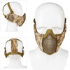 Airsoft Mask with Goggles, Foldable Airsoft Mesh Mask with Ear