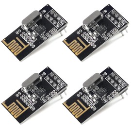 AOICRIE 4pcs NRF24L01+ 2.4G Wireless Transceiver Module Wireless Transceiver Radio Transceiver Module RF PI ARM Model Wireless 200M (4 Pack)