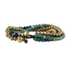 NOVICA Artisan Handmade Multigemstone Beaded Bracelet from Thailand Brass Reconstituted