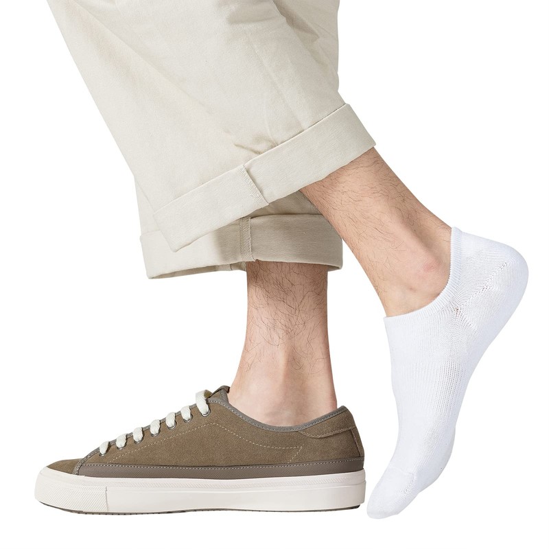 JORMATT 12 Pairs Men No Show Low Cut Socks Non-Slip