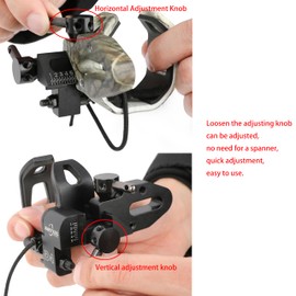 limaity Drop Away Arrow Rest for Compound Bow Right Hand No Spanner Required Four-Way Adjustable Quick-Adjustment Knob Full Containment Cable Activated (CAMO)