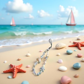 Sluswallow Beaded Phone Lanyard Wrist Strap,Anti-Lost Phone Charm String Cell Lanyard Strap Charm Women's Wristlet, Cell Charms, Car Keychain