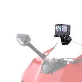 Lupholue Motorcycle Windshield Clip Mount Quick Release Clip Mount for GoPro Hero 12 11 10 9 8 7, Insta360 X4 X3 X2 X ONE RS R, DJI Osmo Action, Smartphones