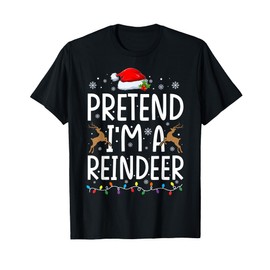 Pretend I'm A Reindeer Christmas Costume For Boys Kids T-Shirt