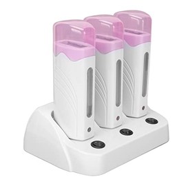 Rodillo de Depilación, Juego de Máquina Depiladora de 3 Piezas, Kit de Máquina Depiladora de Cera Eléctrica Portátil para Kits de Depilación de Viaje, Cartucho Enrollable, Calentador de cera en rollo