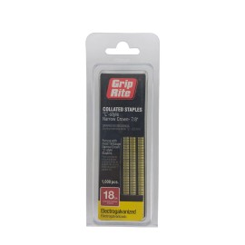 Grip-Rite Grip Rite Collated Staples "L" Style Narrow Crown 7/8" 1000pcs 18ga GRL121M New