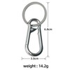 Heavy Duty Compact Metal Carabiner Keychain with Lobster Clasp, 68mm